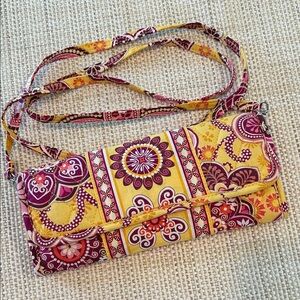 VERA BRADLEY Bali Gold Trifold Wallet Crossbody